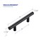 Ravinte Hardware 15 Pack Cabinet Handles with 3 Inch 76mm Hole Center Matte Black Cabinet Pulls Stainless Steel Drawer Pulls Kitchen Knobs for Dresser Drawer 5 Inch Overall Length