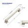 Ravinte Hardware 5 Pack Brushed Nickel Cabinet Pulls 5 Inch 128mm Hole Center Zinc Alloy Drawer Handles for Kitchen Cabinets Cupboards Dressers Square Solid Metal Hardware