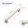 Ravinte Hardware 5 Pack Brushed Nickel Cabinet Pulls 5 Inch 128mm Hole Center Zinc Alloy Drawer Handles for Kitchen Cabinets Cupboards Dressers Square Solid Metal Hardware