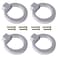 Rddconkit 4 Pcs Zinc Alloy Ring Drawer PullsBrushed Wardrobe Door Handles Cabinet Pulls Furniture Hardware for CabinetsDrawersWardrobe DoorsEtc Sliver