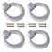 Rddconkit 4 Pcs Zinc Alloy Ring Drawer PullsBrushed Wardrobe Door Handles Cabinet Pulls Furniture Hardware for CabinetsDrawersWardrobe DoorsEtc Sliver