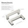 Redunest Cabinet Pulls Brushed Nickel Cabinet Handles Square Drawer Pulls 5 Pack 3 Inch Stainless Steel Kitchen Door Cupboard Cabinet Handles Cabinet Hardware Drawer Handles 76mm Hole Centers