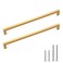 Redunest Cabinet Pulls Gold Cabinet Handles Square Drawer Pulls 2 Pack 1235 Inch Stainless Steel Kitchen Door Cupboard Cabinet Handles Drawer Hardware Handles 320mm Hole Centers