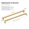Redunest Cabinet Pulls Gold Cabinet Handles Square Drawer Pulls 2 Pack 1235 Inch Stainless Steel Kitchen Door Cupboard Cabinet Handles Drawer Hardware Handles 320mm Hole Centers