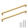 Redunest Cabinet Pulls Gold Cabinet Handles Square Drawer Pulls 2 Pack 1235 Inch Stainless Steel Kitchen Door Cupboard Cabinet Handles Drawer Hardware Handles 320mm Hole Centers