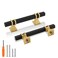 Redunest Cabinet Pulls Matte Black and Gold Cabinet Handles 5 Pack 3 Inch Kitchen Door Cupboard Wardrobe Drawer Handles Cabinet Hardware Bar Drawer Pulls 76mm Hole Centers