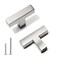 Redunest Cabinet Pulls Single Hole Cabinet Handles 10 Pack Square Brushed Nickel Bar Cabinet Pulls Drawer Cabinet Knobs Cupboard Hardware Cabinet Handles Stainless Steel Single Hole Cabinet Knobs