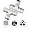 Redunest Cabinet Pulls Single Hole Cabinet Handles 5 Pack Square Brushed Nickel Bar Cabinet Pulls Drawer Cabinet Knobs Cupboard Hardware Cabinet Handles Stainless Steel Single Hole Cabinet Knobs