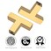 Redunest Cabinet Pulls Single Hole Cabinet Handles 5 Pack Square Gold Bar Cabinet Pulls Drawer Cabinet Knobs Cupboard Hardware Cabinet Handles Stainless Steel Single Hole Cabinet Knobs