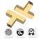 Redunest Cabinet Pulls Single Hole Cabinet Handles 5 Pack Square Gold Bar Cabinet Pulls Drawer Cabinet Knobs Cupboard Hardware Cabinet Handles Stainless Steel Single Hole Cabinet Knobs