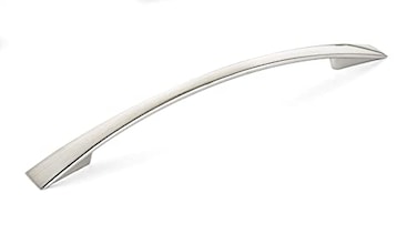 Richelieu Hardware BP821160195 Silverthorn Collection 6 516inch 160 mm CentertoCenter Brushed Nickel Modern Arched Cabinet and Drawer Pull Handle for Kitchen Bathroom and Furniture