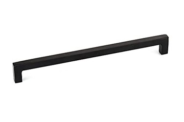Richelieu Hardware BP9466320900 Sheffield Collection 12 58inch 320 mm CentertoCenter Matte Black Traditional Rectangular Pull Handle for Barn Doors Cabinets Drawers and Furniture