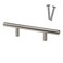 Rok 5 Pack Hardware Solid Steel Brushed Nickel Euro Style Handle 3 762mm Hole Centers 6 1524mm Overall Length Bar Pull for Cupboard Drawer Kitchen Cabinet Door P9311876BN