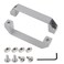 Rrina 2Pcs Aluminium Alloy Rectangular Pull Handle for 30 Series European Standard Aluminum Extrusion Profile Silver