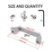 Rrina 2Pcs Aluminium Alloy Rectangular Pull Handle for 30 Series European Standard Aluminum Extrusion Profile Silver