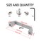 Rrina 2Pcs Aluminium Alloy Rectangular Pull Handle for 30 Series European Standard Aluminum Extrusion Profile Silver