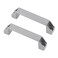 Rrina 2Pcs Aluminium Alloy Rectangular Pull Handle for 30 Series European Standard Aluminum Extrusion Profile Silver