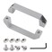 Rrina 2Pcs Aluminium Alloy Rectangular Pull Handle for 30 Series European Standard Aluminum Extrusion Profile Silver