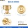 RZDEAL Solid Brass Cabinet Knobs Pulls 4Pack Gold Modern Kitchen Hardware1Inch Diameter Easy to Install Ideal for Cabinets Drawers Dressers Cupboard Brushed Brass Finish