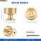 RZDEAL Solid Brass Cabinet Knobs Pulls 4Pack Gold Modern Kitchen Hardware1Inch Diameter Easy to Install Ideal for Cabinets Drawers Dressers Cupboard Brushed Brass Finish