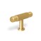 SALISENG 2 Pack Brushed Gold Drawer Knobs Solid Brass Dresser Kitchen Bathroom Cabinet Pulls 208 Inch T Bar Handles Furniture Hardware for Cupboard Closet