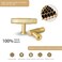 SALISENG 2 Pack Brushed Gold Drawer Knobs Solid Brass Dresser Kitchen Bathroom Cabinet Pulls 208 Inch T Bar Handles Furniture Hardware for Cupboard Closet