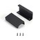 Satanga Edge Black Finger Pull for cabinets Kitchen Concealed Drawer pulls Aluminum Flat Hidden Back Mount Door Handle for Home 10Pack Modern 212 Hole Center Easy Installation