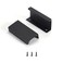 Satanga Edge Black Finger Pull for cabinets Kitchen Concealed Drawer pulls Aluminum Flat Hidden Back Mount Door Handle for Home 10Pack Modern 212 Hole Center Easy Installation