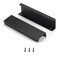 Satanga Edge Black Finger Pull for cabinets Kitchen Concealed Drawer pulls Aluminum Flat Hidden Back Mount Door Handle for Home Pack of 6 Modern 5 Hole Center Easy Installation
