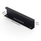 Satanga Edge Black Finger Pull for cabinets Kitchen Concealed Drawer pulls Aluminum Flat Hidden Back Mount Door Handle for Home Pack of 6 Modern 5 Hole Center Easy Installation