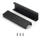 Satanga Edge Black Finger Pull for cabinets Kitchen Concealed Drawer pulls Aluminum Flat Hidden Back Mount Door Handle for Home Pack of 6 Modern 5 Hole Center Easy Installation