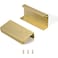 Satanga Edge Finger Tab Pull for cabinets Kitchen Concealed Drawer pulls Aluminum Hidden Back Mount Door Handle for Home Pack of 6 Modern Brushed Brass 212 Hole Center Easy Installation