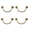 Savagrow 4Pcs Vintage Bail Pulls Brass Drawer Pull 417 Inch Drop Bail Pull Handle for Cabinet Closet Dresser Bronze