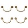 Savagrow 4Pcs Vintage Bail Pulls Brass Drawer Pull 417 Inch Drop Bail Pull Handle for Cabinet Closet Dresser Bronze