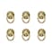 Savagrow 6pcs Antique Brass Drop Ring Pulls Vintage Round Dresser Pull Ring Gold Ring Drawer Pulls