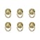 Savagrow 6pcs Antique Brass Drop Ring Pulls Vintage Round Dresser Pull Ring Gold Ring Drawer Pulls