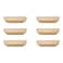Savagrow 6pcs Cabinet Wooden Finger Handles 25 Hole Centers Wood Drawer Pulls Handles