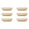 Savagrow 6pcs Cabinet Wooden Finger Handles 25 Hole Centers Wood Drawer Pulls Handles
