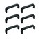 Savagrow 6Pcs Simple 25 Hole Center Pulls Cabinet Pulls Handles Metal Handles for Drawer Cupboard with Screws Matte Black