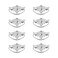 Savagrow 8pcs Vintage Antique Cabinet Bail Pull Handle Silver Drop Ring Pulls 25 Holes Center with Screws