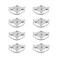 Savagrow 8pcs Vintage Antique Cabinet Bail Pull Handle Silver Drop Ring Pulls 25 Holes Center with Screws