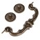 sckoten 4Pcs Vintage Drop Bail Pull Handles 6 Inch Hole Center Antique Bronze Cabinet Drawer Pulls Heavy Duty Zinc Alloy Rustic Dresser Handles for Kitchen Wardrobe Cupboard 74 Total Length
