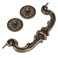 sckoten 4Pcs Vintage Drop Bail Pull Handles 6 Inch Hole Center Antique Bronze Cabinet Drawer Pulls Heavy Duty Zinc Alloy Rustic Dresser Handles for Kitchen Wardrobe Cupboard 74 Total Length