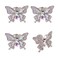 Sdjdhej Rhinestones Butterfly Knobs Handle Cabinet Knobs 4 Pcs Furniture Decorative Pull Handle Door Handles Single Hole Pulls Handles for Cabinet Drawer Living RoomBedroom Dresser Silvery