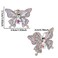 Sdjdhej Rhinestones Butterfly Knobs Handle Cabinet Knobs 4 Pcs Furniture Decorative Pull Handle Door Handles Single Hole Pulls Handles for Cabinet Drawer Living RoomBedroom Dresser Silvery