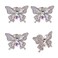 Sdjdhej Rhinestones Butterfly Knobs Handle Cabinet Knobs 4 Pcs Furniture Decorative Pull Handle Door Handles Single Hole Pulls Handles for Cabinet Drawer Living RoomBedroom Dresser Silvery