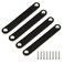Seimneire 4pcs Leather Furniture Handles 67 Modern Style Drawer Knob Pull Leather Handle for Briefcase Suitcase Wardrobe Closet Cabinet Black