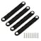 Seimneire 4pcs Leather Furniture Handles 67 Modern Style Drawer Knob Pull Leather Handle for Briefcase Suitcase Wardrobe Closet Cabinet Black