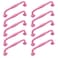 Semetall 10Pcs Furniture Drawer Knobs Kitchen Cabinet Handle with Mounting ScrewsPulls for Cupboard Room Door Cabinets and Organizer BoxPink Cylindrical
