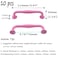 Semetall 10Pcs Furniture Drawer Knobs Kitchen Cabinet Handle with Mounting ScrewsPulls for Cupboard Room Door Cabinets and Organizer BoxPink Cylindrical